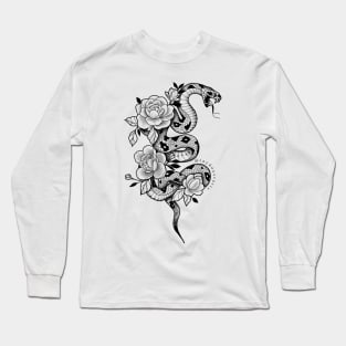 Snake and flowers Long Sleeve T-Shirt